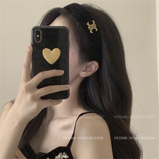 ที่คาดผม ผ้ากํามะหยี่ สีดํา สไตล์พังก์ สําหรับผู้หญิง