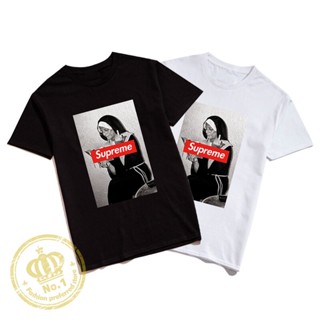 เสื้อยืดคอกลมพิมพ์ลาย supreme สไตล์เรียบง่ายสําหรับผู้ใหญ่