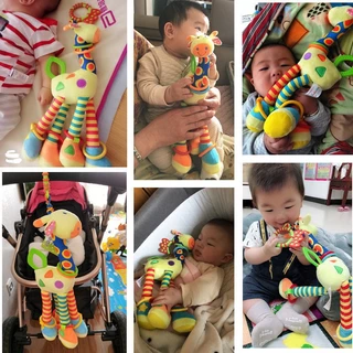 พร้อมส่ง🦒ตุ๊กตายีราฟโรลเด้งดึ๋ง แขวนเพลยิม คาร์ซีท ของเล่นเด็ก แขวนบนเตียง เด้งดึ๋ง ของเล่นการศึกษา