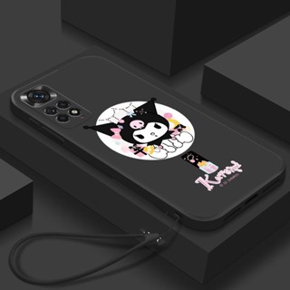 เคสโทรศัพท์มือถือ Tpu นิ่ม ลายการ์ตูนโบว์ Kuromi สีชมพู พร้อมสายคล้อง สําหรับ Poco X5 Pro 5G F5 Redmi 12C Redmi Note 12 Pro 11s Xiaomi Mi 12T 12 Lite