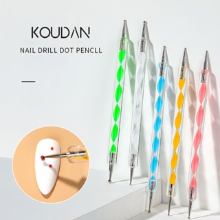 Koudan ปากกาขี้ผึ้ง พลอยเทียม สําหรับตกแต่งเล็บ DIY 5 ชิ้น