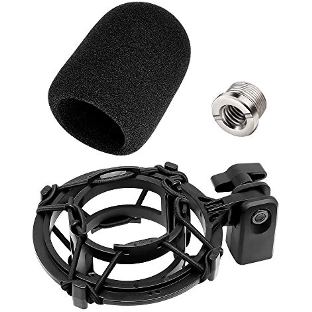 At2020 Microphone Shock Mount with Pop Filter, [ที่กําหนดเองสร้างขึ้นสําหรับไมโครโฟน at2020] Anti-Vi