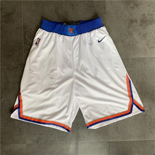 【6 แบบ】กางเกงขาสั้นบาสเก็ตบอล ลาย NBA New York Nicks 19 ซีซั่น สีขาว สไตล์เรโทร