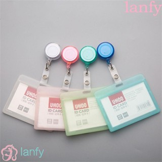 Lanfy คลิปหนีบป้ายชื่อ แบบยืดหยุ่น ยืดหดได้ สําหรับสํานักงาน