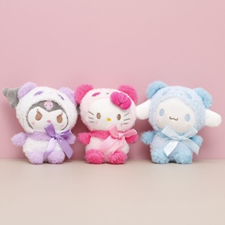 ตุ๊กตายัดนุ่น รูปการ์ตูน Hello Kitty Kuromi Melody Cinnamon Dog สไตล์ญี่ปุ่น ของเล่นสําหรับเด็ก