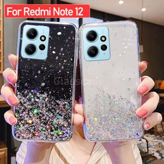 เคสโทรศัพท์มือถือ ซิลิโคนนิ่ม TPU ใส กันกระแทก ลายกลิตเตอร์ดาว ระยิบระยับ สําหรับ Xiaomi Redmi Note 12  Pro Plus Note12 12Pro 12ProPlus 4G 5G 2023