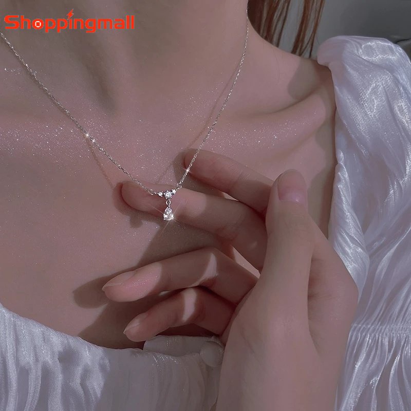 [Sunshine] สร้อยคอโซ่ จี้เพชร แวววาว สไตล์วินเทจ แฟชั่นผู้หญิง / สร้อยคอโซ่ กระดูกไหปลาร้า รูปหยดน้ํา หรูหรา เป็นที่นิยม / สร้อยคอโช้กเกอร์ ยอดนิยม / อุปกรณ์เครื่องประดับ สําหรับเด็กผู้หญิง