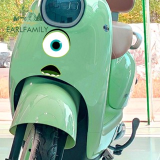 Earlfamily สติกเกอร์ ลายการ์ตูนมอนสเตอร์ ดวงตา Mike Wazowski กันน้ํา 13 ซม. × 7.6 ซม. สําหรับติดตกแต่งรถยนต์ รถจักรยานยนต์