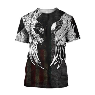 เสื้อยืดลําลอง แขนสั้น คอกลม พิมพ์ลาย Mexican Aztec Quetzon 3 มิติ ทรงหลวม สไตล์ฮาราจูกุ แนวสตรีท แนวเรโทร แฟชั่นฤดูร้อน สําหรับผู้ชาย