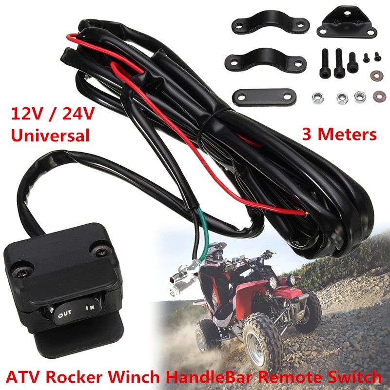 3M ATV UTV Winch Rocker Switch Handlebar Control Line เครื่องมือสําหรับ Warn อุปกรณ์เสริม