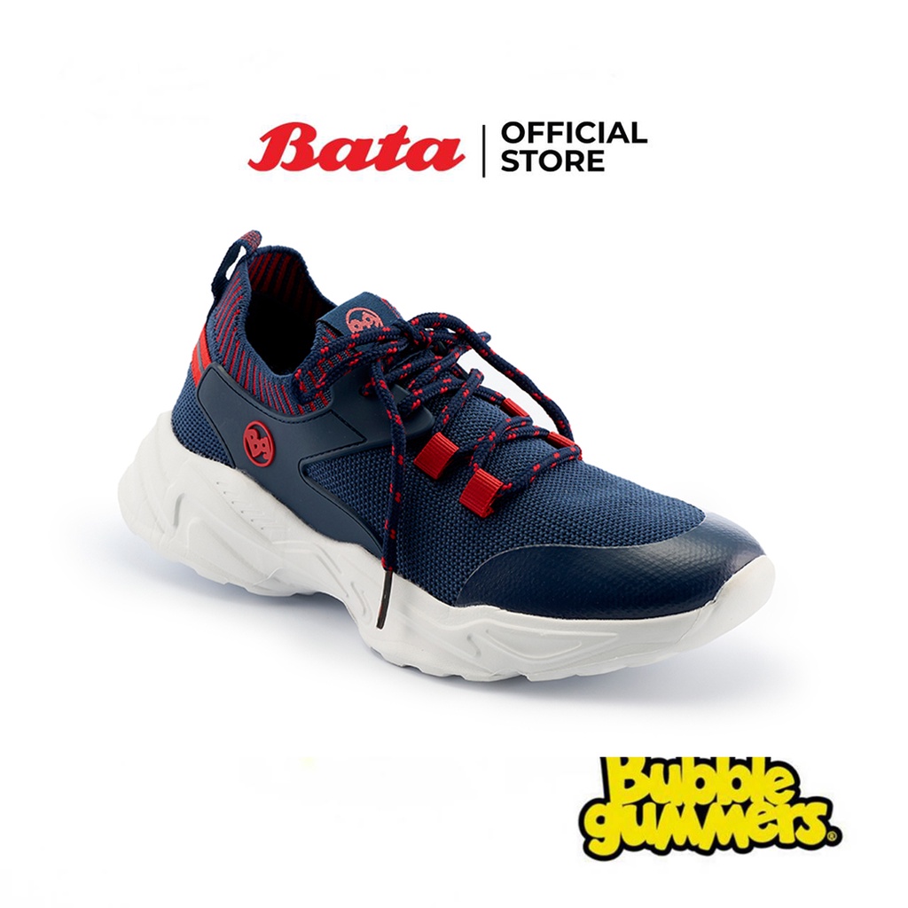 Bata Bubble gummer  รองเท้าผ้าใบสนีคเกอร์แบบผูกเชือก แฟชั่น  สำหรับเด็กผู้ชาย  สำหรับผู้ชาย รุ่น สีกรมท่า 3419530