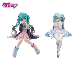 โมเดลฟิกเกอร์ อนิเมะนักร้องไอดอลเสมือนจริง Hatsune Miku Miku สองมิติ สาวสวย Miku Fairy Flower Spirit ขนาด 14 ซม. ของเล่นสําหรับเด็ก