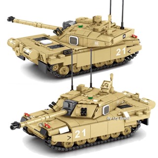 ของเล่นบล็อกตัวต่อรถถังทหาร WW2 MBT M1A2 Abrams FV 4034 challenger-2 cannon chariot series ของขวัญ สําหรับผู้ชาย h5zo