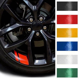 Car Wheel Hub Three-Color Decorative Sticker Wheel Reflective Bumper Stickers Tire Modification Personalized Creative Stickers Color Stickers Car wheel hub sticker  Car modification sticker