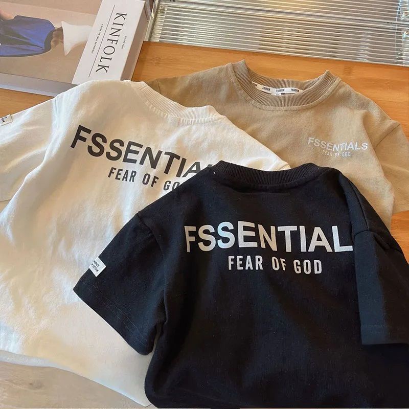 เสื้อยืดแขนสั้น ผ้าฝ้าย 100% สไตล์เกาหลี แฟชั่นฤดูร้อน สําหรับเด็กผู้ชาย