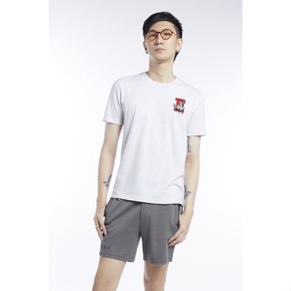 ESP เสื้อทีเชิ้ตลายกราฟิก ผู้ชาย สีขาว | Graphic Print T-Shirt | 3675