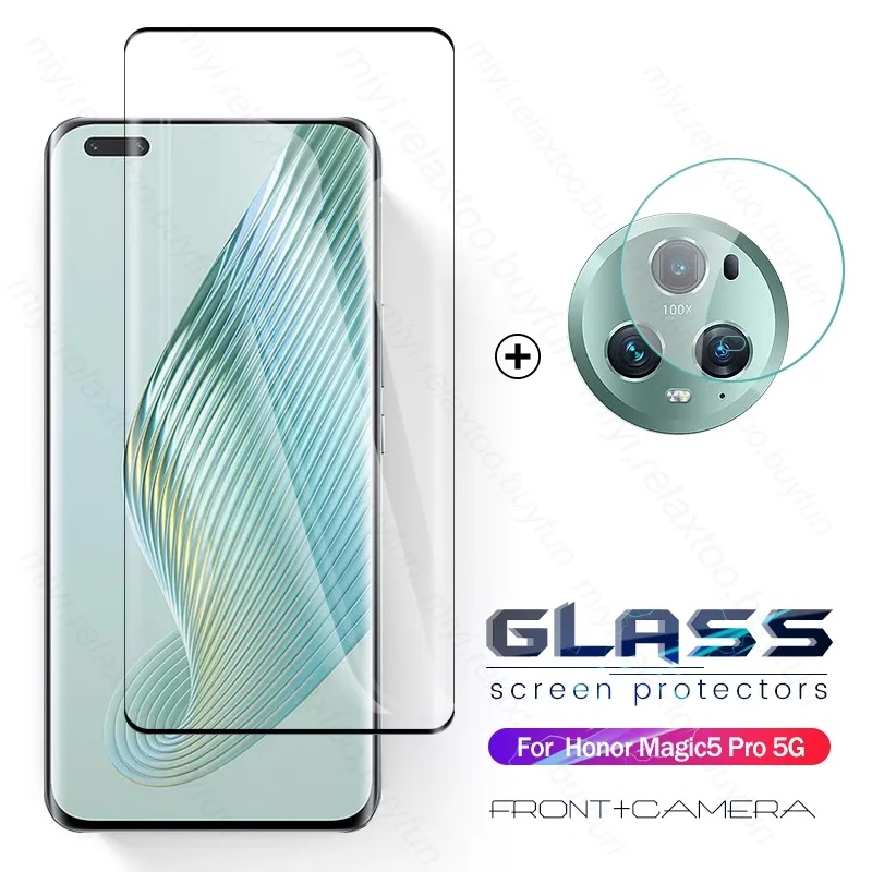 2in1 For Huawei Honor Magic 5 Pro PGT-AN10 6.81" Magic5 PGT-AN00 6.73" Magic5Lite 6.67" Full Cover Tempered Glass + Camera Protector Screen Protection Film