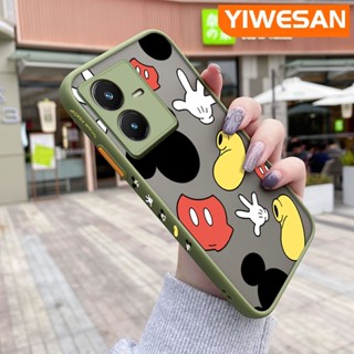 เคสซิลิโคนนิ่ม ขอบสี่เหลี่ยม ลายมิกกี้เมาส์ กันกระแทก สําหรับ VIVO Y22 Y22s