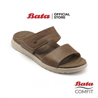 Bata บาจา Comfit รองเท้าแตะเพื่อสุขภาพ รองเท้าลำลอง สำหรับผู้ชาย - สีน้ำตาล รหัส 8614919