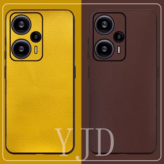 Yjd เคสโทรศัพท์หนัง บางพิเศษ กันกระแทก สีพื้น สําหรับ Xiaomi POCO F5 Pro