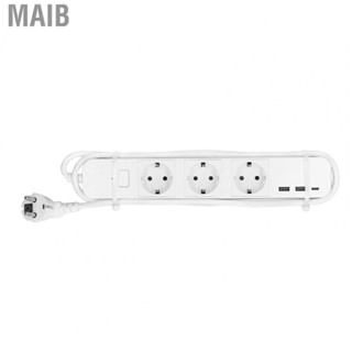 Maib Smart Power Strip  Extensive Compatibility Quick Charging 2.4GHz EU Plug AC100-250V Smart Strip Hub Flame Retardant PC  for Home