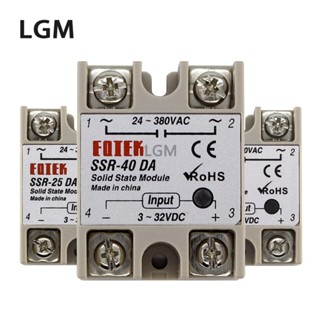 โมดูลรีเลย์โซลิดสเตท SSR-10DA SSR-25DA SSR-40DA 10A 25A 40A อินพุต 3-32V DC 24-380V AC เอาท์พุต คุณภาพสูง