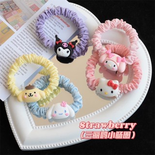 Sanrio melody kuromi Cinnamoroll pom pom purin ยางมัดผมและเอ็น สําหรับเด็กผู้หญิง (0.64)