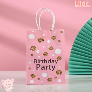 LILAC Kraft Paper Bag Party Supplies With Handle Birthday Party Gift Bag