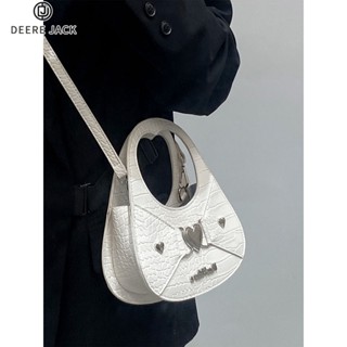 Deere Jack สีชมพู ผู้หญิงรักกระเป๋าถือ กระเป๋าสะพายทรงกลม Sweet Cool Satchel