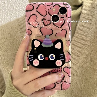 เคสโทรศัพท์มือถือ กันกระแทก ลายแมวดําน่ารัก สําหรับ Apple Iphone 14promax 13 12 11 14pro 13pro 14