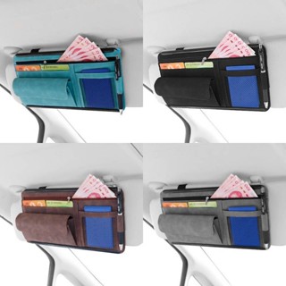 New Car Sun Visor Storage Multifunctional Car Glasses Clamp Car Driving License Holder Bill Card Holder Buggy Bag Car storage supplies Automotive interior accessories