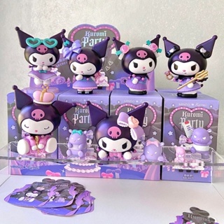 โมเดลฟิกเกอร์ Pvc อนิเมะ Sanrio Surprise Blind Box Rosebud Club Series Kuromi สําหรับตกแต่ง