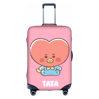 Bts BT21 TATA ผ้าคลุมกระเป๋าเดินทาง ป้องกันรอยขีดข่วน ล้างทําความสะอาดได้ สําหรับกระเป๋าเดินทาง 18-32 นิ้ว