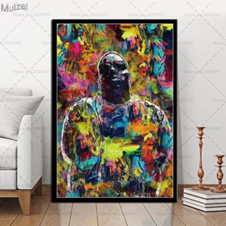 โปสเตอร์ภาพวาดผ้าใบ ลาย Biggie Smalls Tupac Shakur Rapper King สําหรับตกแต่งผนังบ้าน ห้องนั่งเล่น