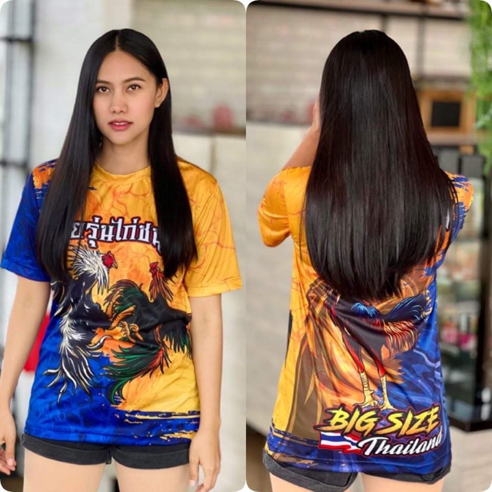 เสื้อกันหนาวไก่ชนพิมพ์ลาย