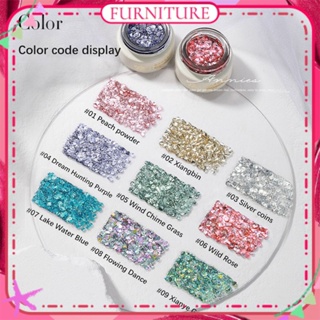 ♕Annies Xianlin Sequins Series เล็บเจลฤดูร้อน Super Flash Glitter คริสตัลยอดนิยมสี Phototherapy กาวเล็บสำหรับเล็บ19ออกแบบเฟอร์นิเจอร์