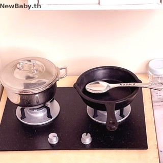 Newbaby ช้อนส้อมซุปจิ๋ว 1:6 สําหรับตกแต่งบ้านตุ๊กตา 4 ชิ้น