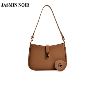 Jasmin NOIR กระเป๋าสะพายไหล่ กระเป๋าถือ หนัง PU ทรงสี่เหลี่ยม ขนาดเล็ก เรียบง่าย สําหรับสตรี