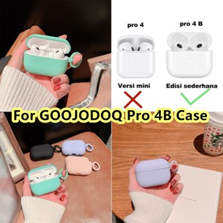 【คุณภาพสูง】เคสหูฟัง แบบนิ่ม สีพื้น สีมาการอง สําหรับ GOOJODOQ Pro 4B GOOJODOQ Pro 4