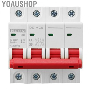 Yoaushop DC Miniature Circuit Breaker 4P Solar PV System 16A DIN  Mount DZ47s 63Z C16