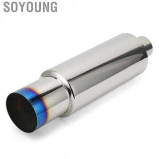 Soyoung Outlet Exhaust Tip  Exhaust Muffler Tip Stainless Steel Straight 2.5in Inlet 4in Outlet  for Car