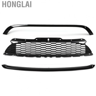 Honglai 3Pcs/Set Glossy Black Car Front Hood Molding Frame Grille Surround Cover Trim Kits for R55 R56 R57 R58 R59 S JCW