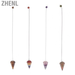 Zhenl Cone Stone Pendant  Hexagonal Pointed Stone Pendant Necklaces Good Texture Semi Precious Stone  for Decoration