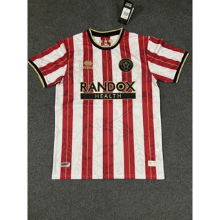 【 Fans 】เสื้อยืดแขนสั้น ลายทีมชาติฟุตบอล Sheffield United 2324 คุณภาพสูง AAA+