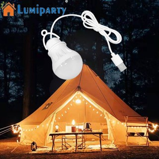 Lumiparty หลอดไฟ Led 5v 3w แรงดันต่ํา แบบพกพา ชาร์จไฟได้ สําหรับตั้งแคมป์กลางแจ้ง