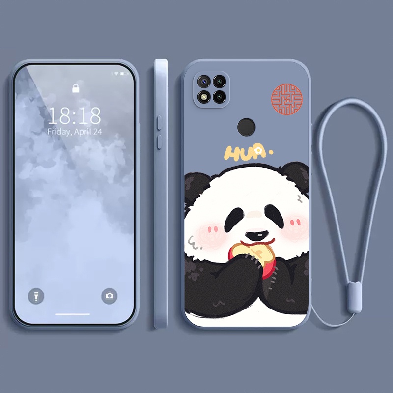 เคส xiaomi redmi 9C redmi 10A เคส กรณีโทรศัพท์นิ่มรูปแบบหมีแพนด้าโชคดี