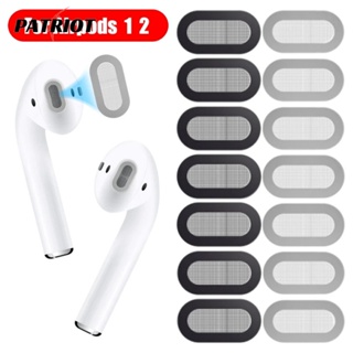 สติกเกอร์ตาข่ายโลหะ ป้องกันฝุ่น แบบเปลี่ยน สําหรับหูฟัง Apple AirPods 1 2 10 ชิ้น