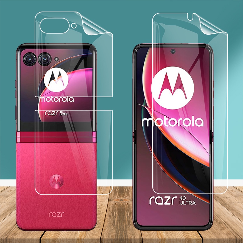 สําหรับ Motorola razr 40 Ultra gen 4 Razr4 Plus razr + 6.9 นิ้ว ด้านหน้า / ด้านหลัง ใส บาง ปกคลุม เต็ม นุ่ม TPU ฟิล์มไฮโดรเจล ป้องกันการระเบิด ป้องกันหน้าจอ