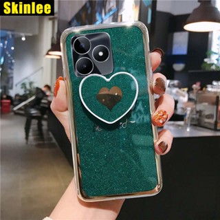 ใหม่ เคสโทรศัพท์มือถือ ลายหัวใจ พร้อมขาตั้ง สําหรับ Realme C35 C53 C51 C55 C55 C35 C51 C53