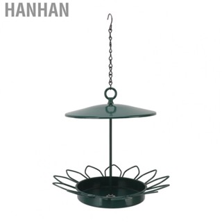 Hanhan Platform Bird Feeder Iron Hanging Birds  Tray Rainproof Design